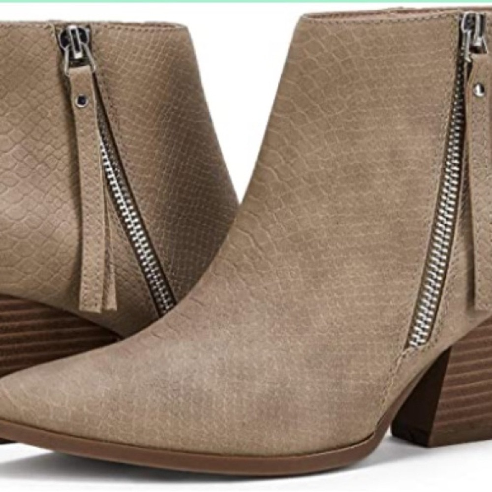LIYUANDIAN POINTED TOE CHELSEA BOOTS HIGH CHUNKY HEEL SIDE ZIPPER SLIM FIT ANKLE